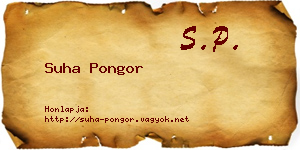 Suha Pongor névjegykártya